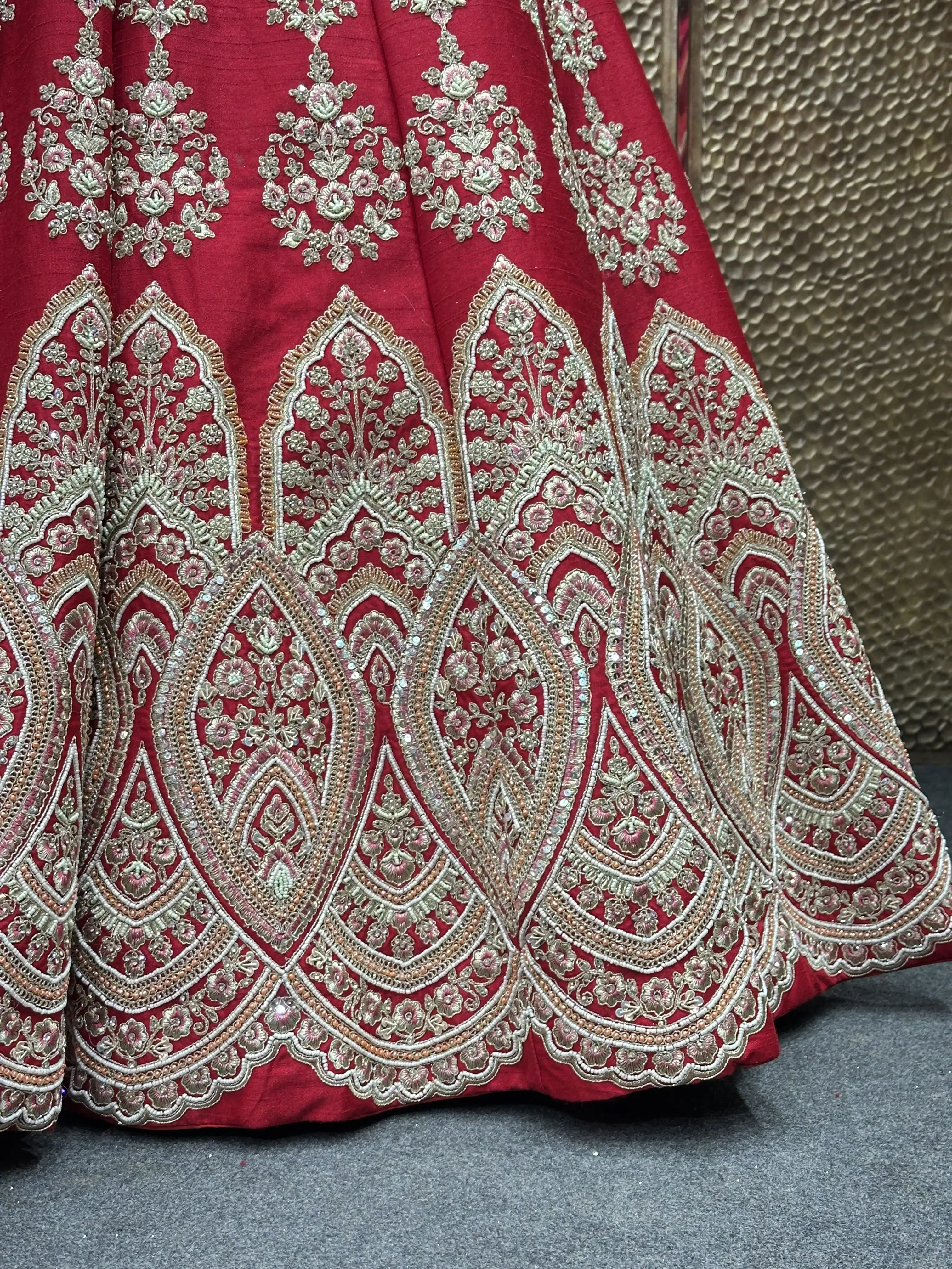 Vertical Pattern Bridal Lehenga